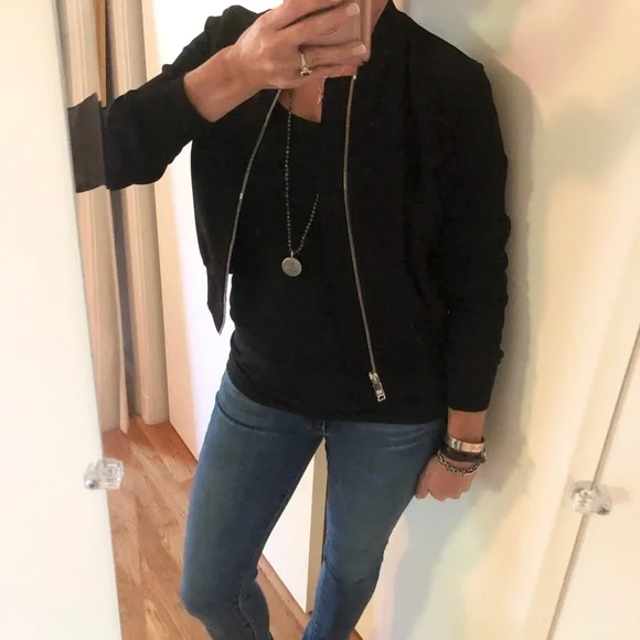 Theory Crepe Bomber Jacket - Picture 11 of 16